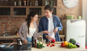 couple cooking